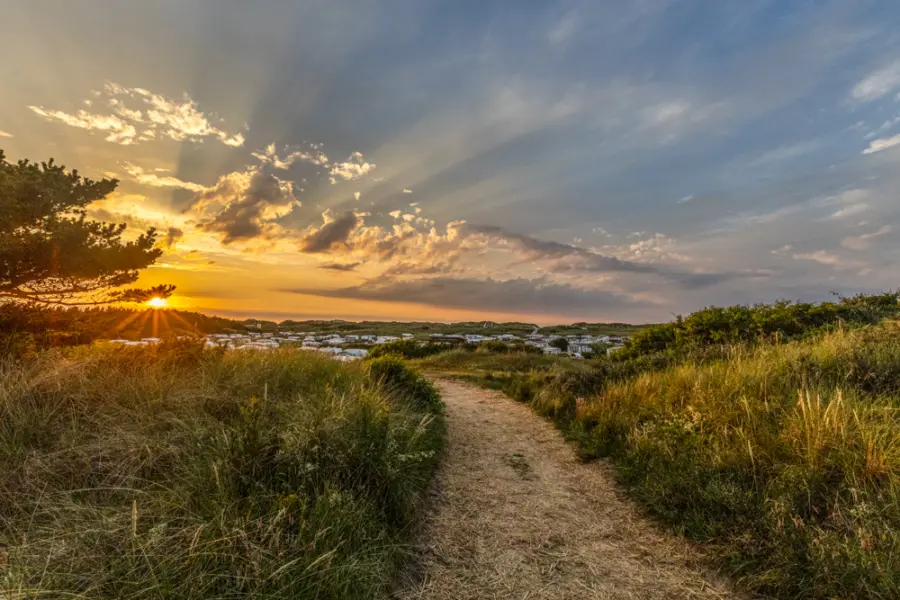 Zonsondergang natuur Strandcamping Duinoord